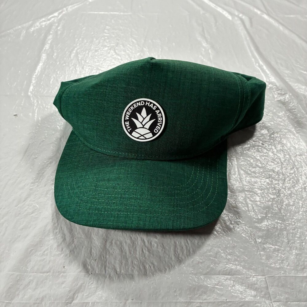 Chubbies Snapback Hat Green Nylon Parrot “The Weekend Has Arrived” OS